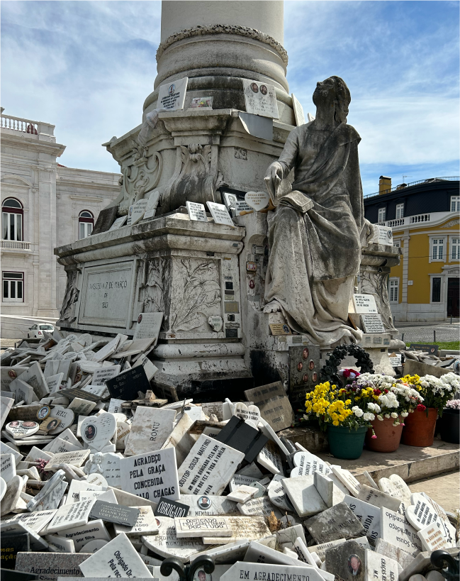 A memorial for the long dead soldiers of a war